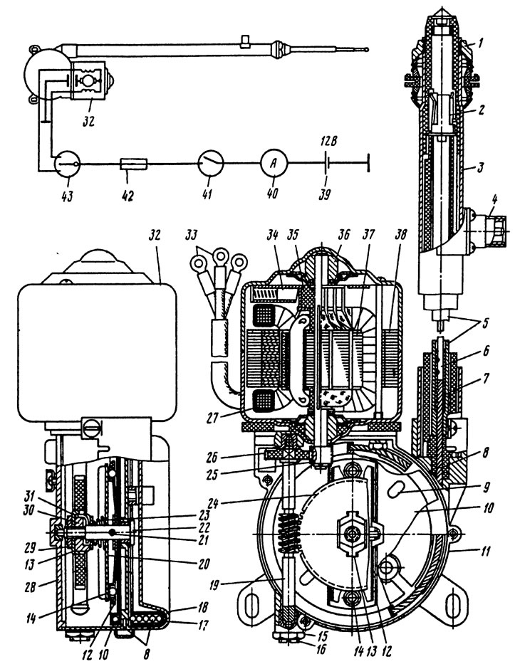 Электропривод антенны радиоприемника (Электроприводы автомобилей ...