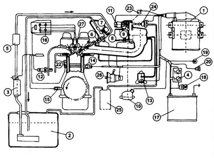 1.0 Magnetti Marelli üzemanyag-befecskendező rendszer alkatrészei (MM 8P20). 2,0 literes benzinmotor