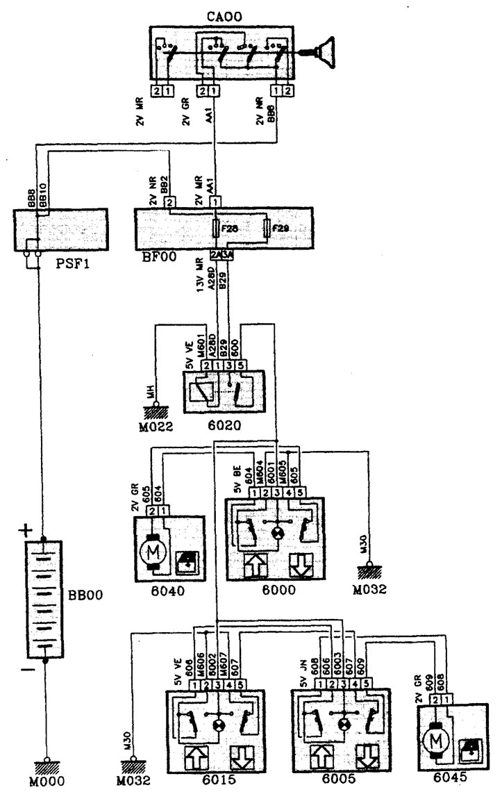 Электростеклоподъемники водительской и пассажирской дверей (Пежо 806 ...