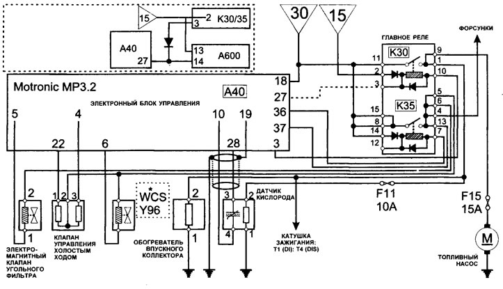 11.5 ECM/OS/ISCV/CFSV/ICOV/WCS/IMH/przekaźnik/schemat połączeń (605/XM)