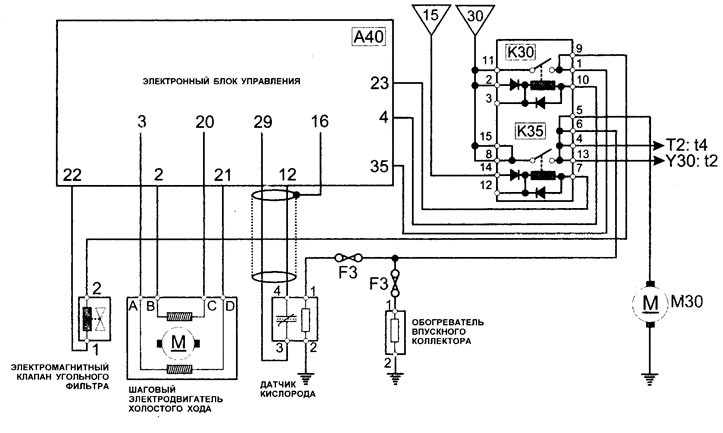 12.2 Схема электрических соединений ECM/ISSM/CFSV/OS/FP/IMH/реле