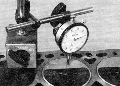 Figure 13.27 Measuring piston protrusion