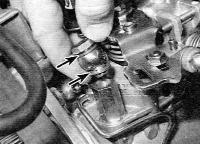 Figure 5.9, a. Disconnecting the banjo-type connection of the fuel pump fuel supply line. Pay…