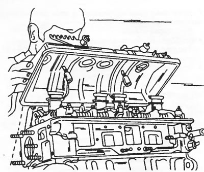 Рисунок 56. Встановлення кришки головки циліндрів.