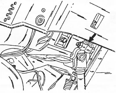 Figure 122. The arrow indicates the location of the crosspiece clamp between the upper and lower…