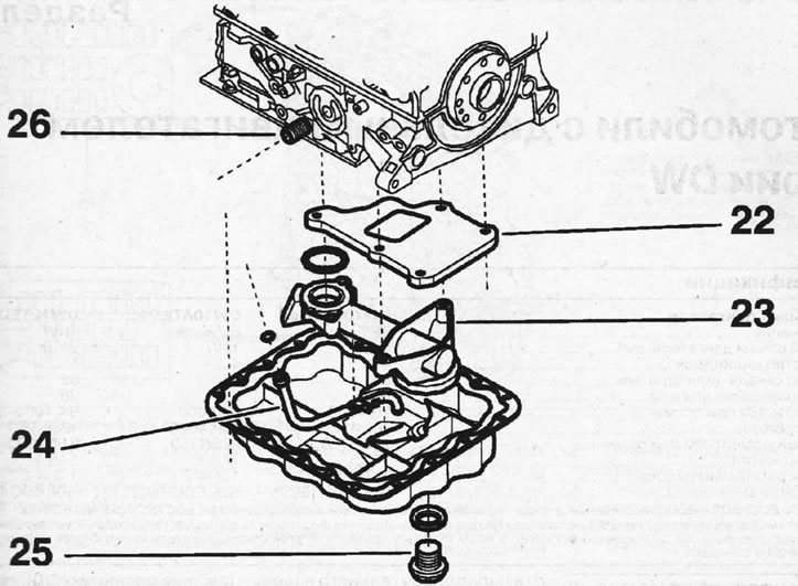 7.85. Ugradite komponente sustava podmazivanja. Automobili s motorom ES9J4S 22 - separator ulja; 23…