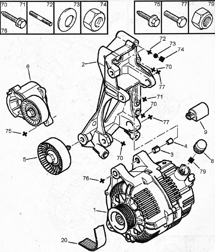4.0. Generator auto cu motor pe benzină EW10J4/EW12J4 1 - generator; 2 - suport de montare a…