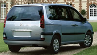 Peugeot 807, pogled straga