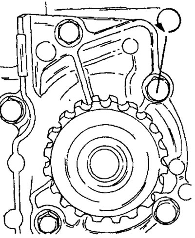 Рис. 50. Установленный водяной насос.