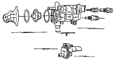 Фигура 82. Части на корпуса на термостата. Три температурни сензора се затягат с въртящ момент от…