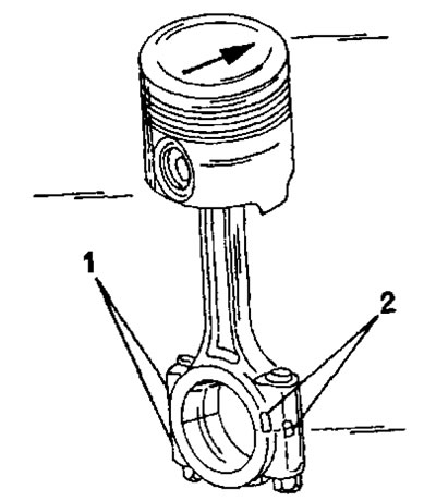 Фигура 84. При монтажа на показаните части, уверете се в правилната ориентация на буталата и…