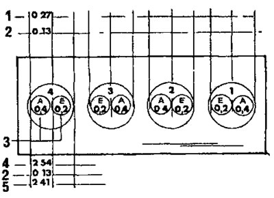 Фигура 115. Таблица за проверка на хлабината на клапаните.