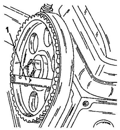 Фигура 140. Заключване на зъбната ролка с фиксиращ щифт. Щифтът се вкарва в съответния отвор…