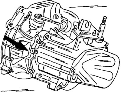 Рис. 183. Стрелкой указано место, где находится идентификационный номер коробки передач типа МА. По…