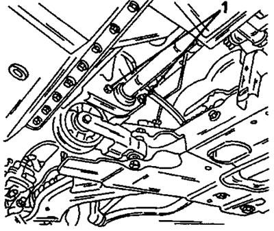 Фигура 199. Разхлабете гайките (1) на опората за въртящ момент и завъртете ексцентричните глави на…