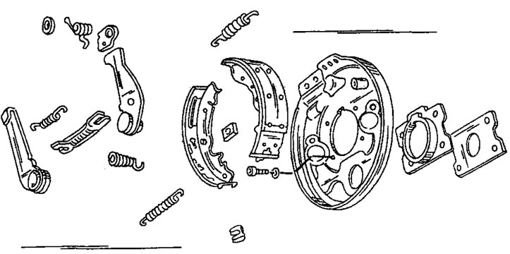 Рис. 272. Монтажный чертеж тормоза заднего колеса Bendix.