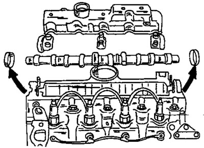 Рис. 368. Разборка головки цилиндров.
