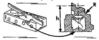 Рис. 373. Расположение маркировки «R» на блоке цилиндров и на прокладке головки цилиндров. Высота…