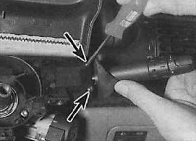 2. Disconnect the electrical connector from the switch, unscrew the mounting screws (indicated by…