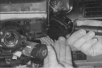 2. Disconnect the electrical connector from the switch, unscrew the mounting screws (indicated by…