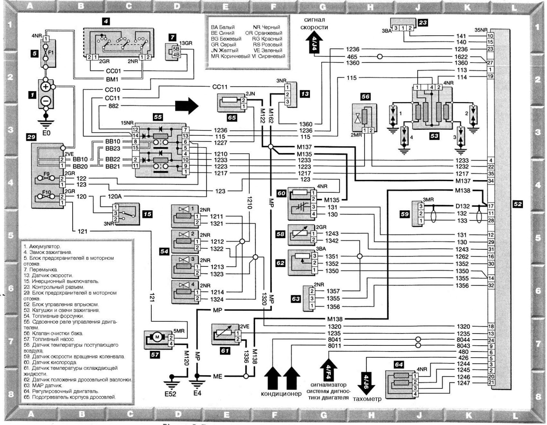 Система управления двигателем Magneti Marelli MM8P (Пежо 406, 1995-2004 ...