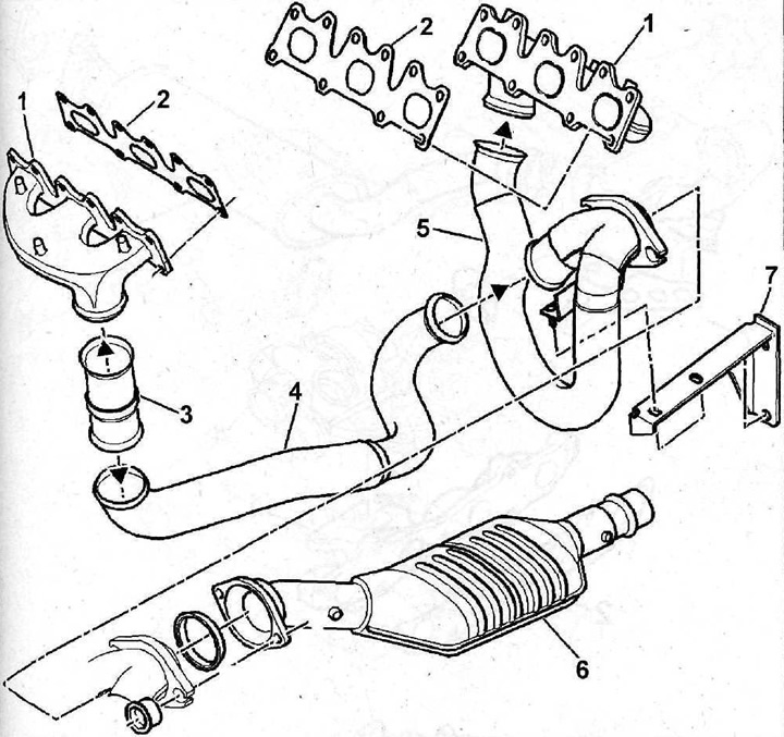 1.0d Prvky výfukového systému. Autá s benzínovým motorom ES9J4