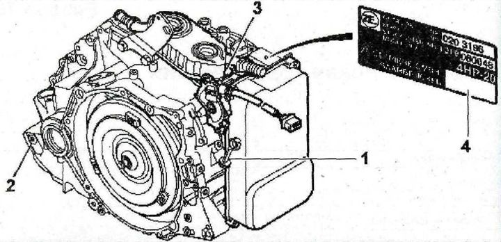 1.0a Cutie de viteze automată 4HP20 (AG) fără tijă de nivel